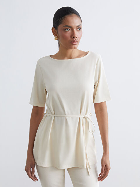 LCW ECO Bisiklet Yaka Bağlama Detaylı Bluz - S6LT62Z8-RVB