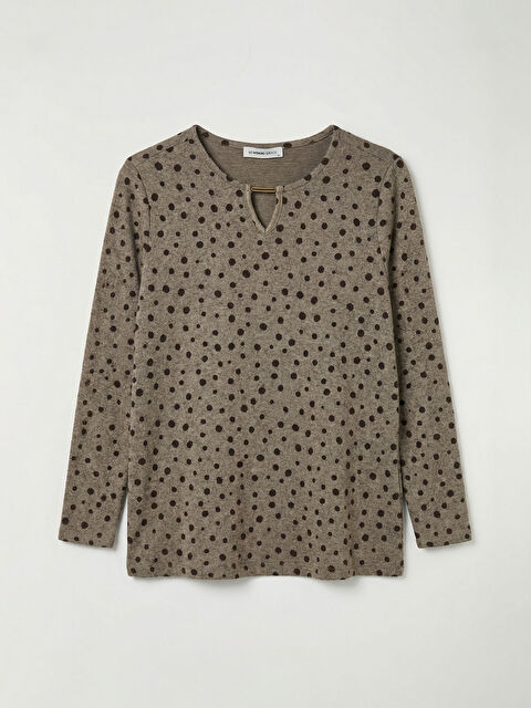 LCW Grace Bisiklet Yaka Puantiyeli Bluz - S6LT72Z8-LQY