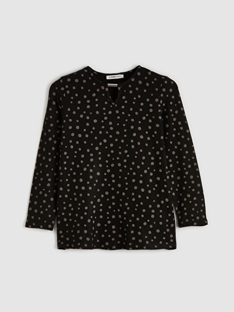 LCW Grace Bisiklet Yaka Puantiyeli Bluz - S6LT72Z8-SW5