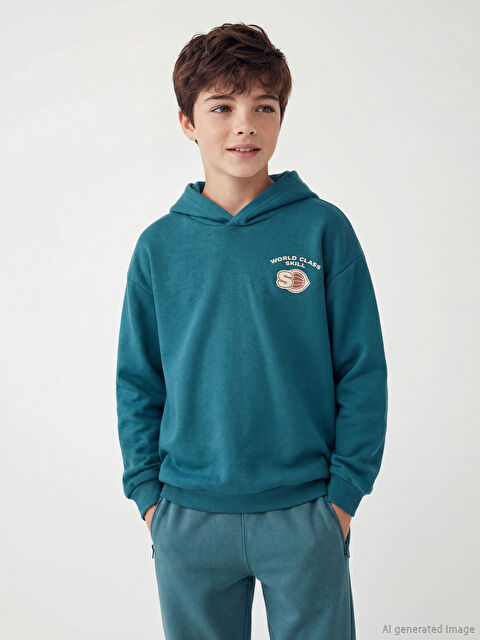 LCW Kids Kapüşonlu Erkek Çocuk Kalın Sweatshirt - S6LU73Z4-R4T