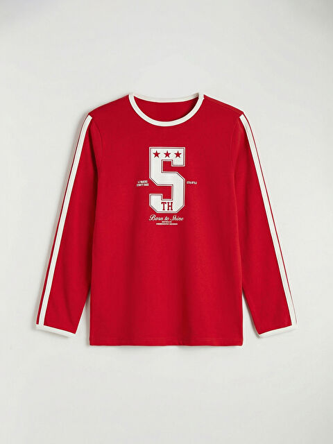 LCW Kids Baskılı Uzun Kollu Kız Çocuk Tişört - S6LU95Z4-HJY