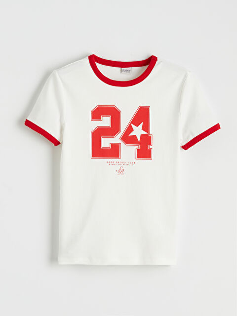 LCW Kids Baskılı Kız Çocuk Tişört - S6LU97Z4-R9J