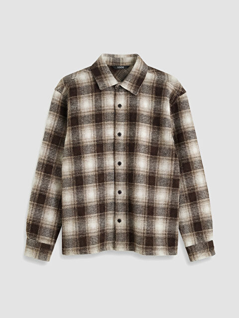 XSIDE Regular Fit Ekose Desenli Erkek Gömlek Ceket - S6LV34Z8-LLL