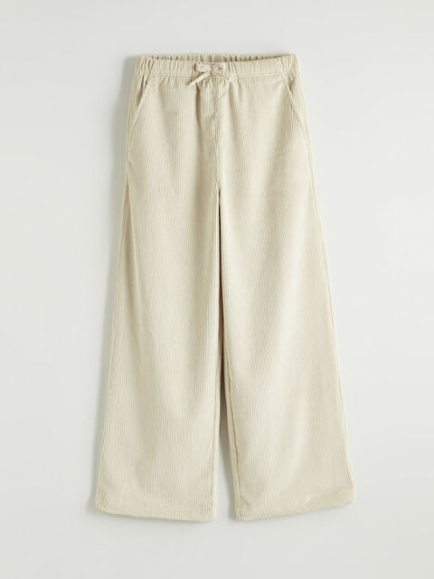 LCW Kids Beli Lastikli Kadife Kız Çocuk Pantolon - S6LV60Z4-1D3