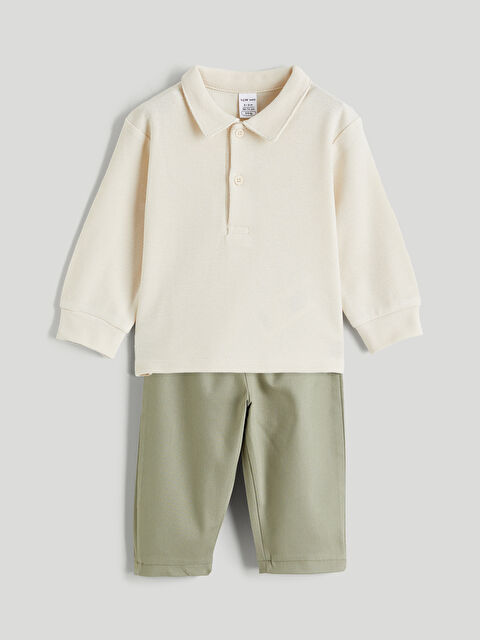 LCW baby Polo Yaka Erkek Bebek Tişört ve Pantolon - S6LV77Z1-SBW