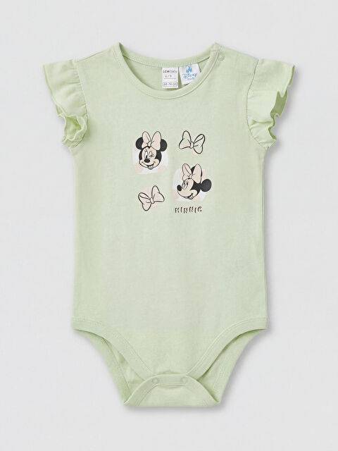 LCW baby Minnie Mouse Kız Bebek Çıtçıtlı Body