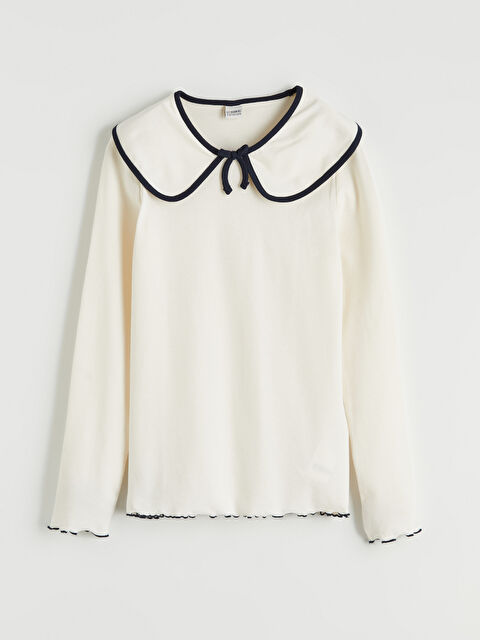 LCW Kids Bebe Yaka Kız Çocuk Tişört - S6LY19Z4-FES