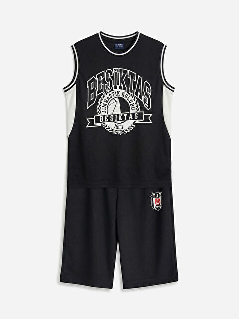 LCW Kids Beşiktaş Baskılı Erkek Çocuk Atlet ve Şort - S6M003Z4-CVL