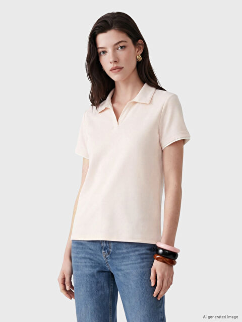 LCW Comfort Polo Yaka Kadın Tişört