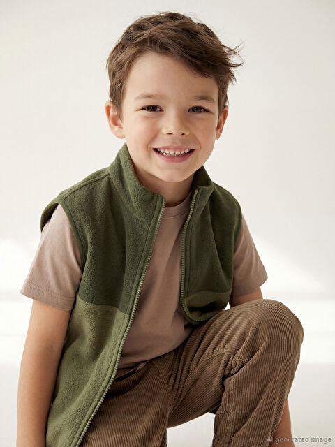 LCW Kids Dik Yaka Erkek Çocuk Yelek - S6M141Z1-HBV