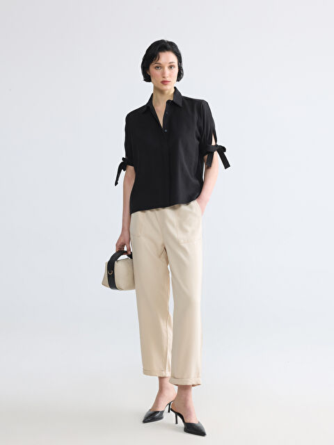 LCW Jeans Beli Lastikli Carrot Fit Kadın Jean Pantolon