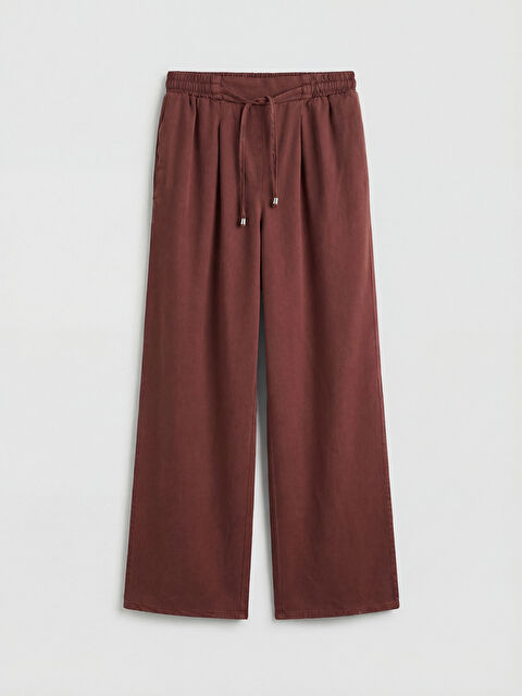 LCW Jeans Beli Lastikli Wideleg Kadın Jean Pantolon - S6M158Z8-HMZ