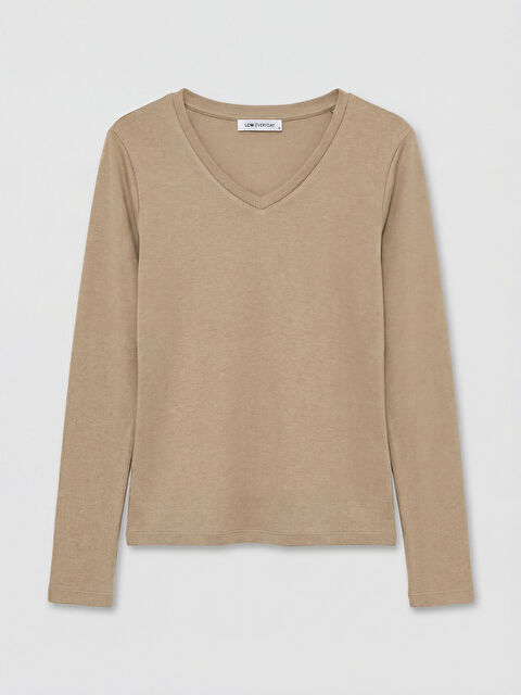 LCW EVERYDAY V Yaka Kadın Body - S6M177Z8-QYZ