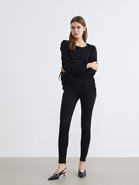 LCWAIKIKI Basic Yüksek Bel Kadın Tayt - S6M187Z8-CVL