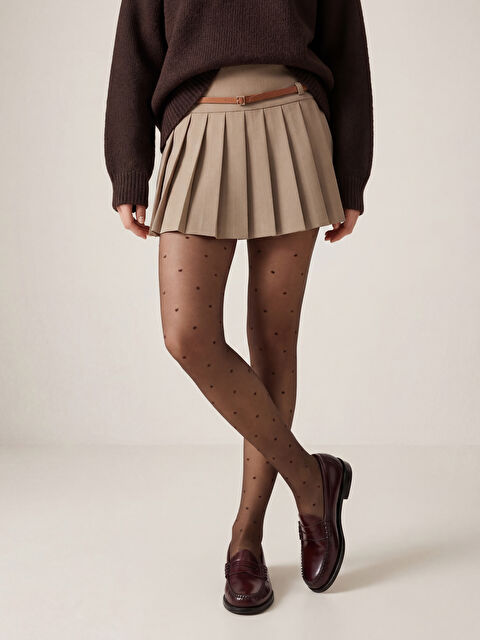 LCW DREAM 15 Denye Puantiyeli Mat Kadın Külotlu Çorap - S6M194Z8-PRY