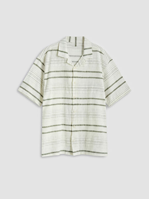 LCW Kids Çizgili Kısa Kollu Erkek Çocuk Gömlek