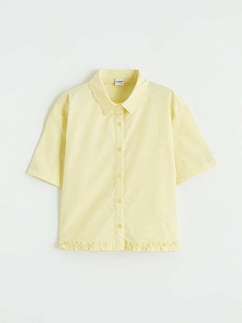 LCW Kids Fırfır Detaylı Kız Çocuk Gömlek - S6M237Z4-FTR