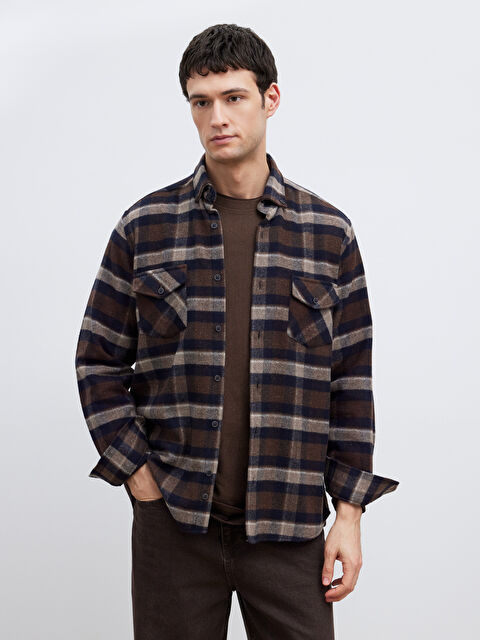 SOUTHBLUE Regular Fit Ekose Erkek Oduncu Gömlek	 - S6M242Z8-LLL