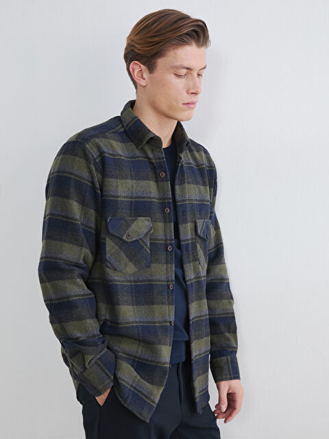 SOUTHBLUE Regular Fit Ekose Desenli Erkek Oduncu Gömlek - S6M244Z8-LMU