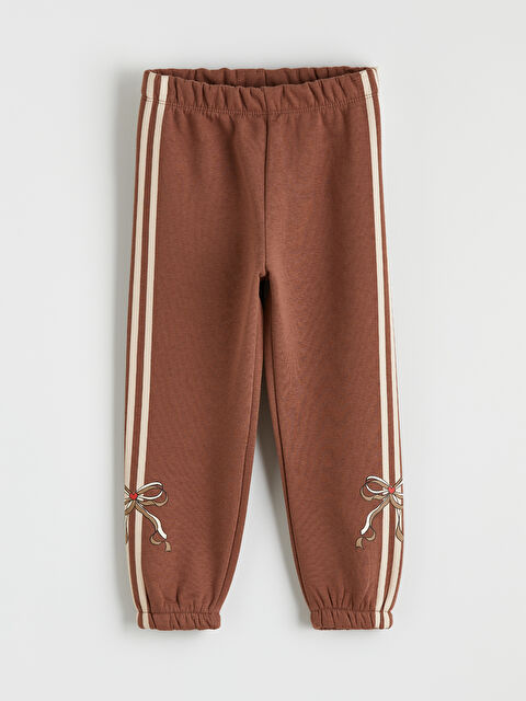 LCW Kids Fiyonk Baskılı Kız Çocuk Kalın Jogger Eşofman Altı - S6M278Z1-HHA