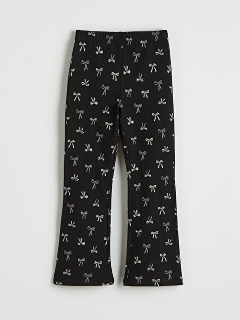 LC WAIKIKI Desenli Kız Çocuk İspanyol Paça Tayt - S6M302Z4-LQJ