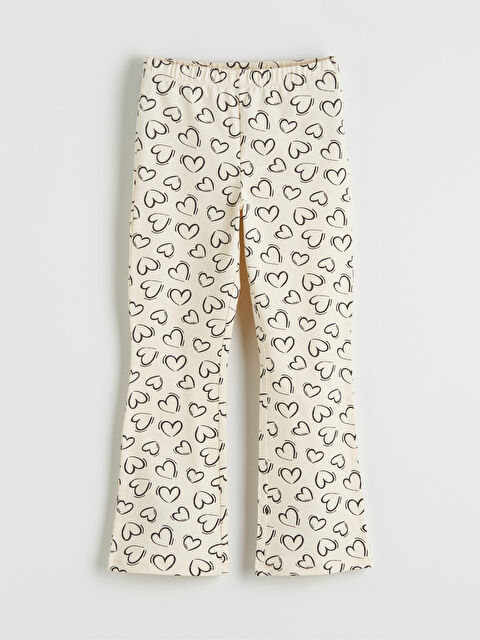 LC WAIKIKI Desenli Kız Çocuk İspanyol Paça Tayt - S6M302Z4-LRA