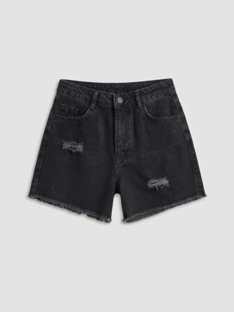 LCW Kids Yırtık Detaylı Kız Çocuk Jean Şort - S6M321Z4-326