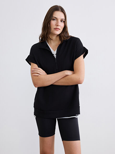 LCW Comfort Dik Yaka Oversize Kadın Sweatshirt - S6M326Z8-CVL