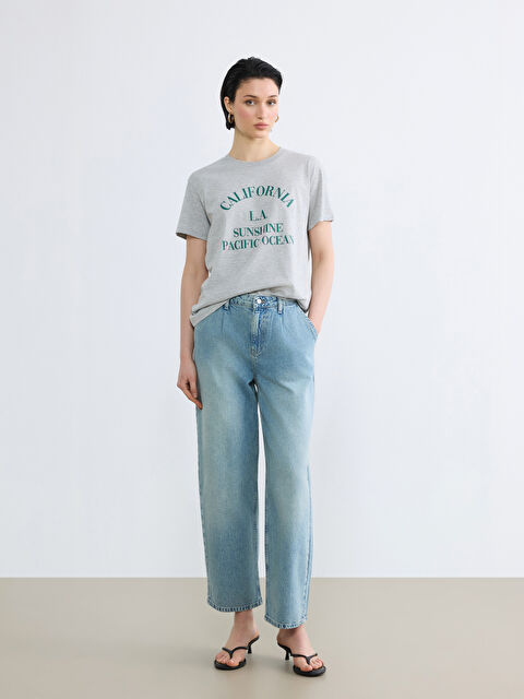 LCW Vision Yüksek Bel Carrot Fit Kadın Pileli Jean Pantolon - S6M419Z8-311