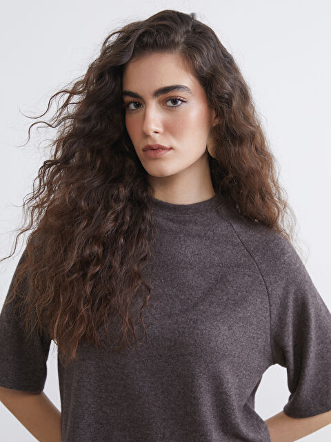 LCW Vision Bisiklet Yaka Beli Bağcıklı Kadın Triko Kazak - S6M439Z8-D3G