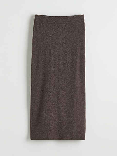 LCW Vision Beli Lastikli Yırtmaçlı Triko Etek - S6M440Z8-D3G