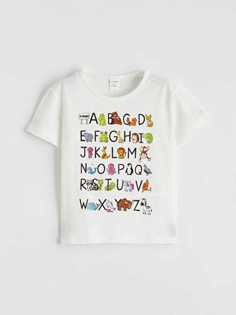 LC WAIKIKI Bisiklet Yaka Kız Çocuk Tişört	 - S6M451Z1-J5E