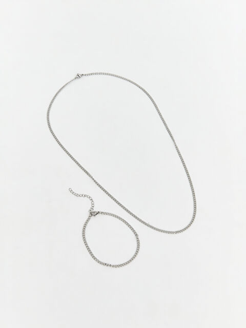 LCW ACCESSORIES Erkek Zincir Kolye ve Bileklik Seti - S6M491Z8-ZY1