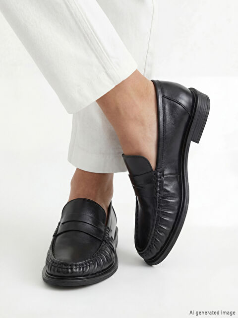 LCW STEPS Deri Görünümlü Kadın Klasik Ayakkabı - S6M493Z8-HUC