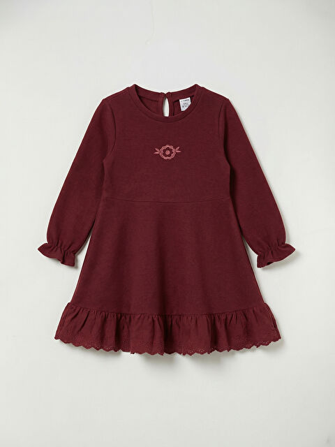 LCW Kids Nakışlı Uzun Kollu Kız Çocuk Elbise - S6M516Z1-HJC