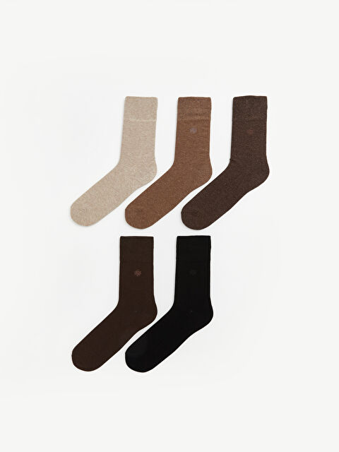 LCW ACCESSORIES Nakışlı Erkek Soket Çorap 5'li - S6M537Z8-94W