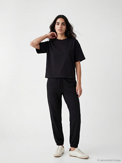 Natuvera Beli Lastikli Kadın Jogger Eşofman Altı - S6M550Z8-UP7