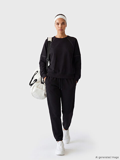 Natuvera Beli Lastikli Kadın Jogger Eşofman Altı