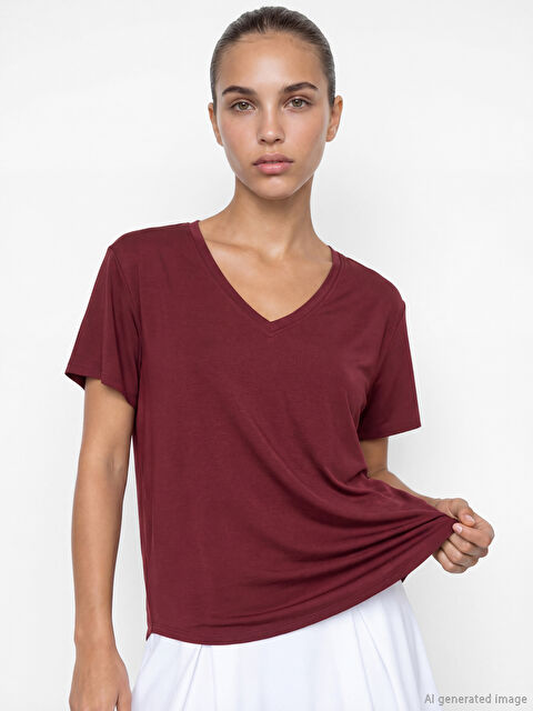 KOOR SPORT V Neck Women's T-Shirt