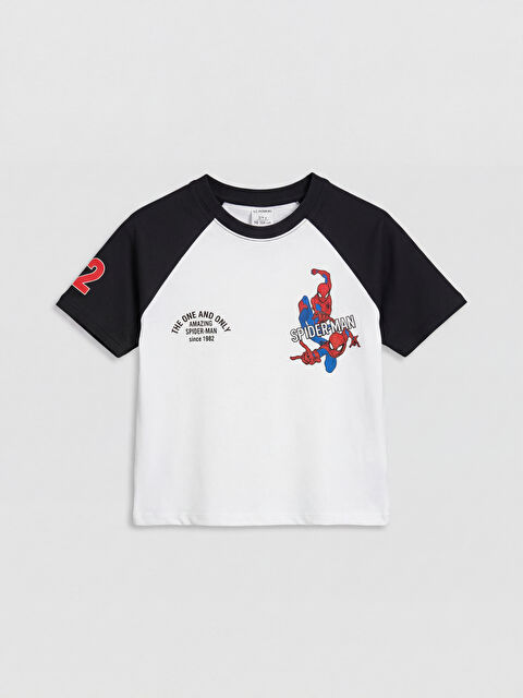 LCW Kids تي شيرت أولادي بياقة دائرية بطبعة سبايدرمان