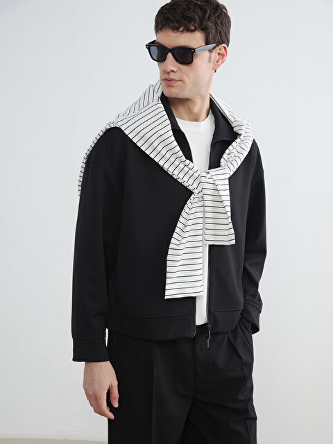 LCW Vision Dik Yaka Erkek Fermuarlı Sweatshirt - S6M652Z8-CVL