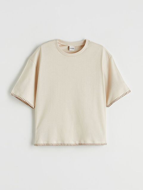 LCW ECO Bisiklet Yaka Kız Çocuk Tişört - S6M682Z4-FZJ