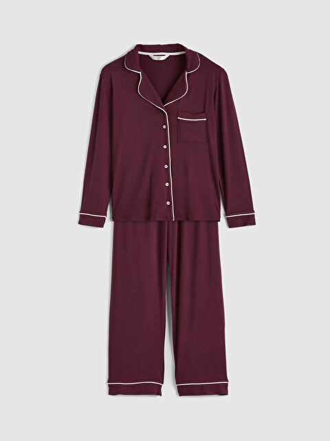 LCW DREAM Gömlek Yaka Kadın Pijama Takım - S6M687Z8-HNN