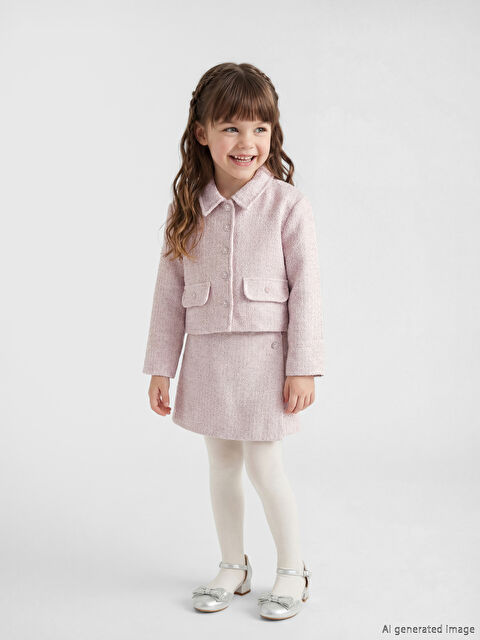 LCW Kids Kız Çocuk Tüvit Şort Etek ve Külotlu Çorap - S6M718Z1-LNQ