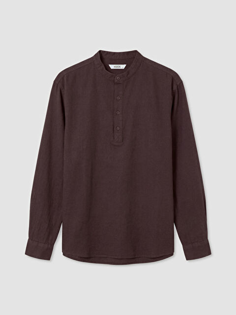 XSIDE Regular Fit Keten Görünümlü Erkek Gömlek	 - S6M784Z8-J0S