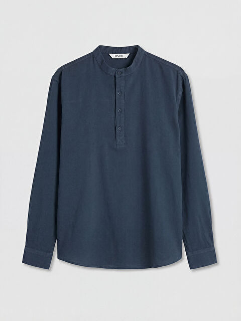 XSIDE Regular Fit Keten Görünümlü Erkek Gömlek	 - S6M784Z8-J2Y