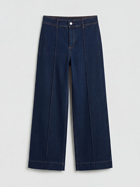 LCW Modest Yüksek Bel Wideleg Kadın Jean Pantolon - S6M786Z8-309