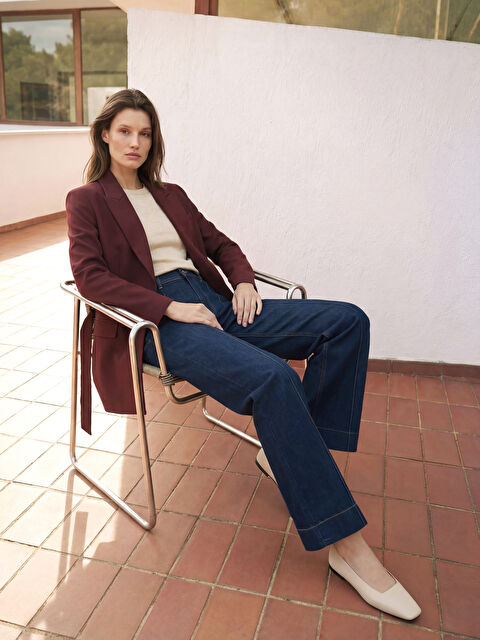 LCW Modest Yüksek Bel Wideleg Kadın Jean Pantolon