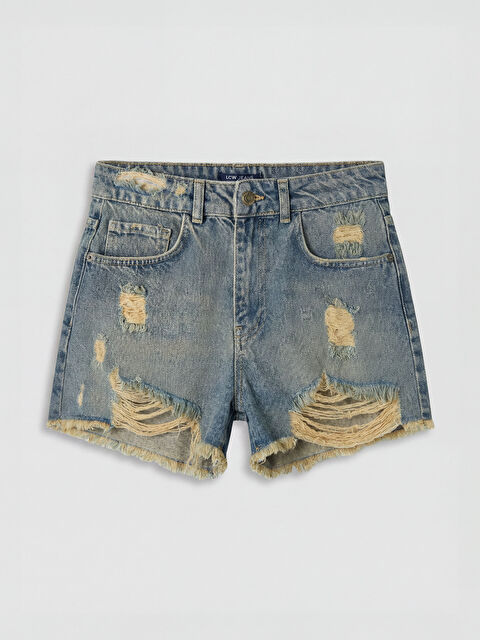 LCW Jeans Yırtık Detaylı Kadın Jean Şort