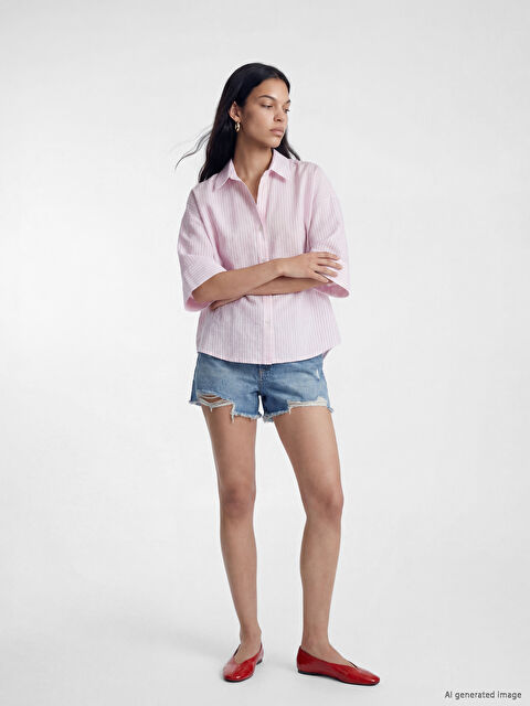 LCW Jeans Yırtık Detaylı Kadın Jean Şort